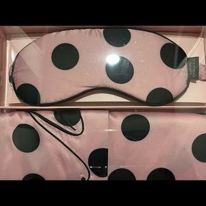 Satin pillow case and eye mask set.